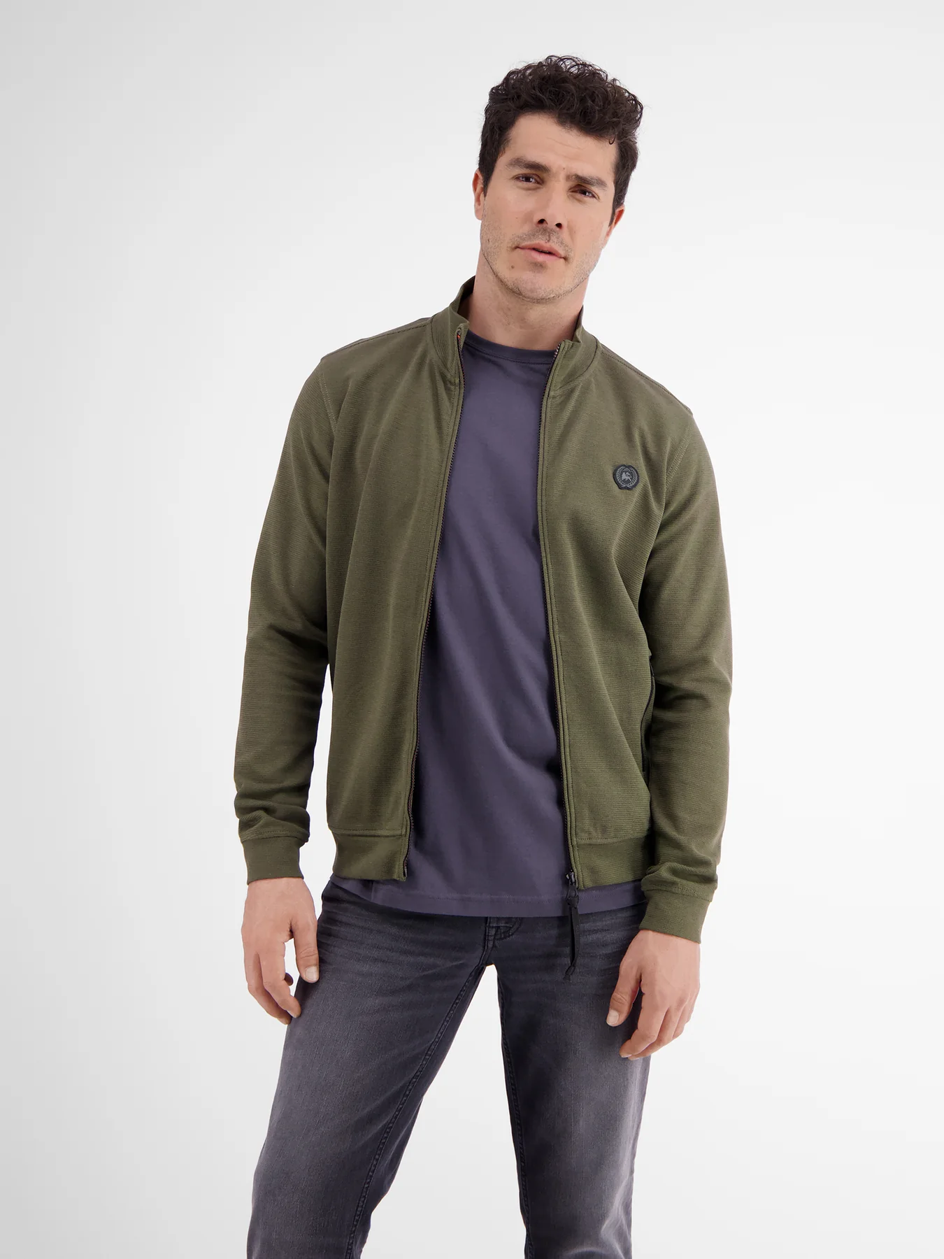 Lerros Sweatcardigan - Aged Olive