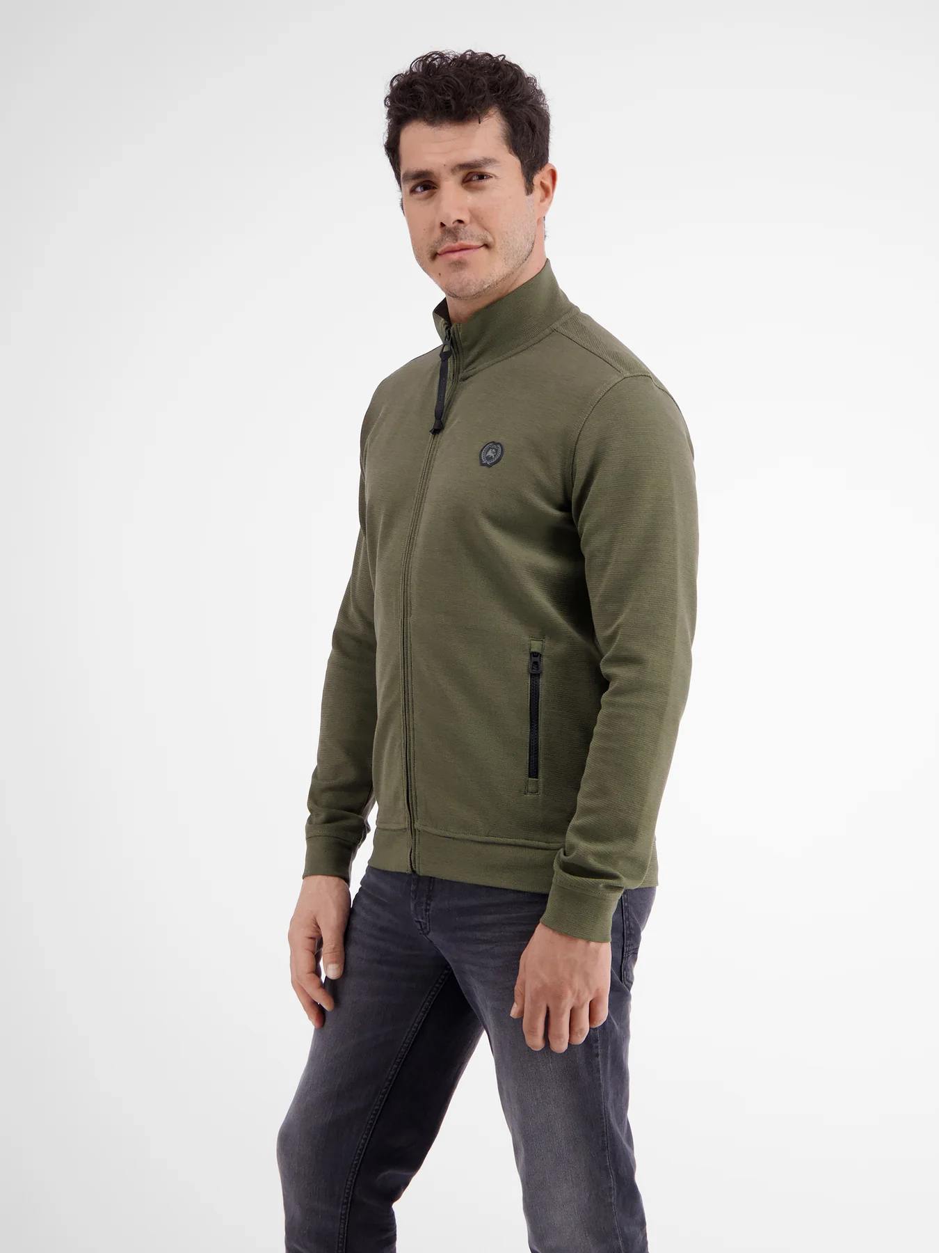 Lerros Sweatcardigan - Aged Olive