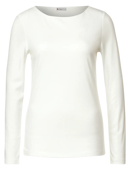 Street One Softes Langarmshirt Lanea - Off White