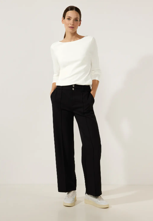 Street One Softes Langarmshirt Lanea - Off White