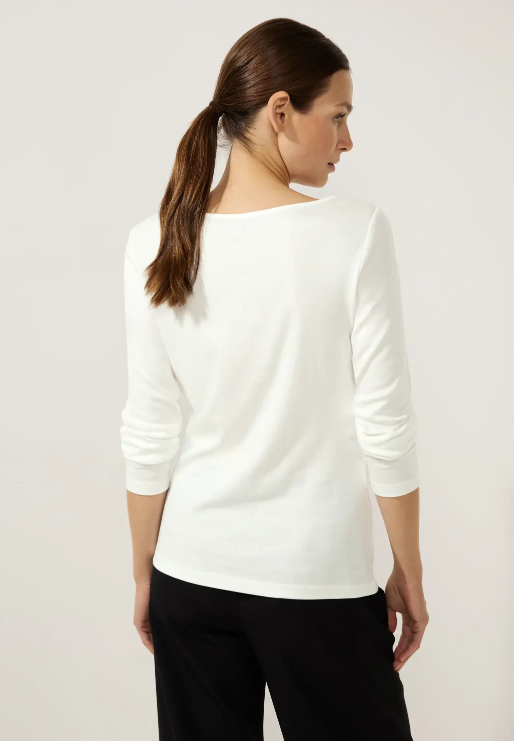 Street One Softes Langarmshirt Lanea - Off White