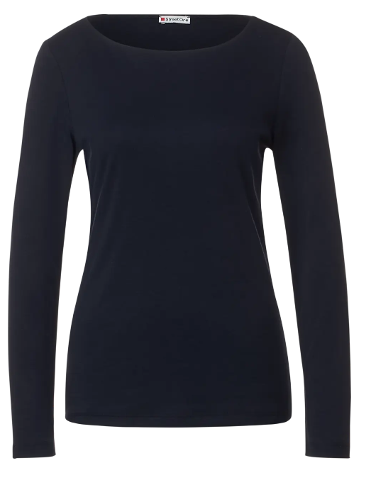 Street One Softes Langarmshirt Lanea - Deep Blue