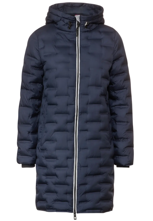 CECIL Coat with Modern Padding - Deep Blue | - Cotton Blues