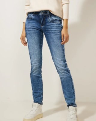 Street One Mediumblauwe Casual Fit Jeans Jane - Indigo Random Wash