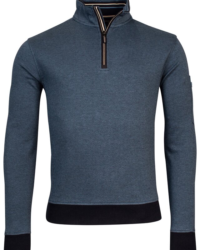 Baileys Sweater with Two-Tone Jacquard - Rad Blue