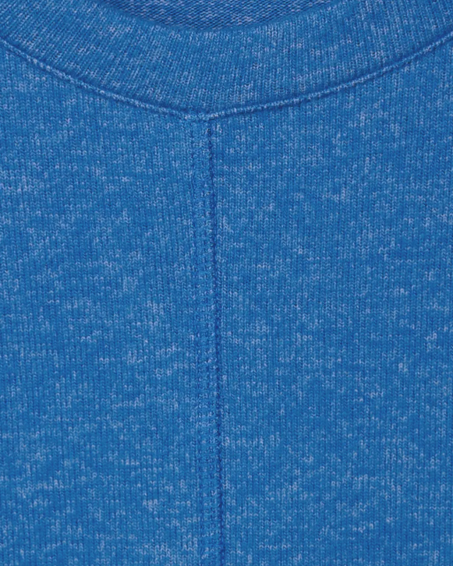 CECIL Cosy Melange Langarmshirt | - Cotton Blues - Blau Melange Dynamic / Blue