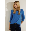 Cosy Melange Langarmshirt - Dynamic Blue Melange