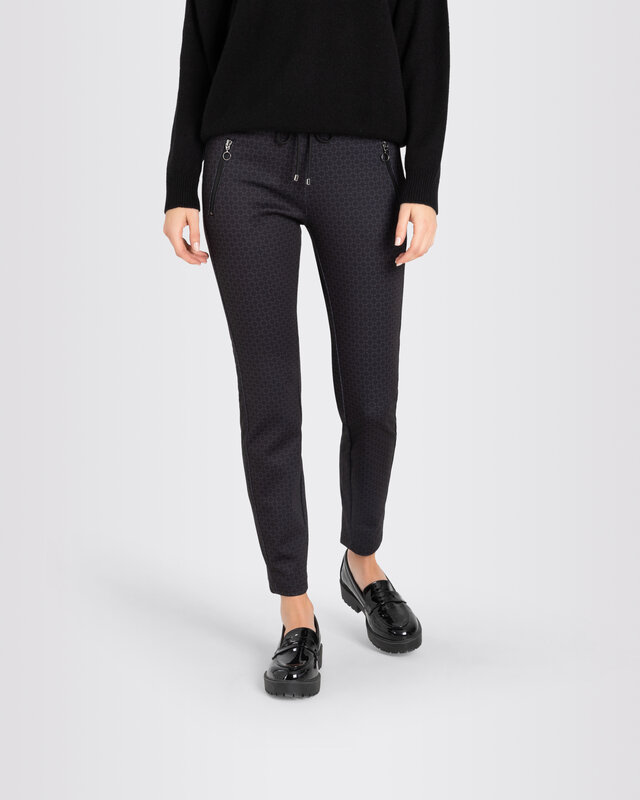 Mac Jeans Jersey Easy Smart Hose - Dark Ornament Print
