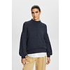 Jumper with Standing Collar - Navy
