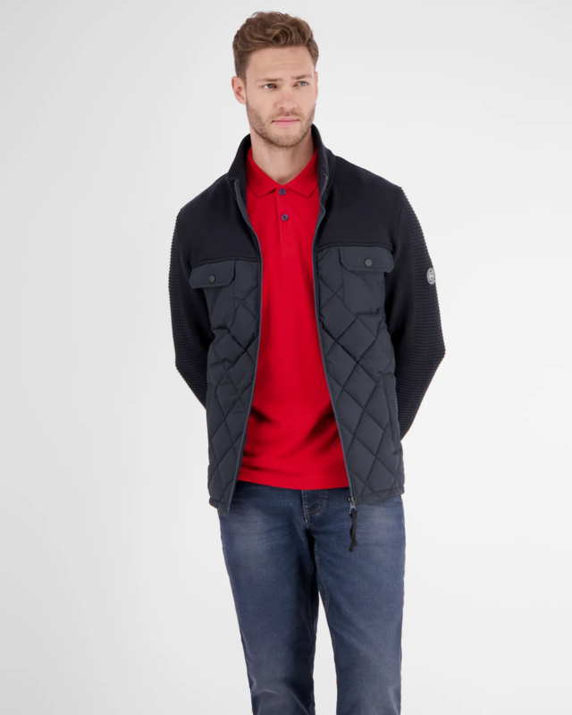 Lerros Materiaalmix Vest - Classic Navy