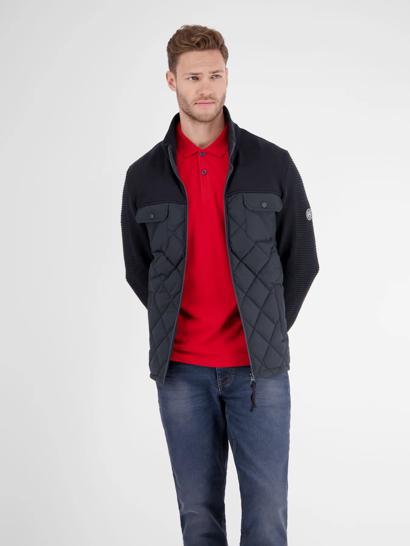 Lerros Materialmix Jacket - Classic Navy