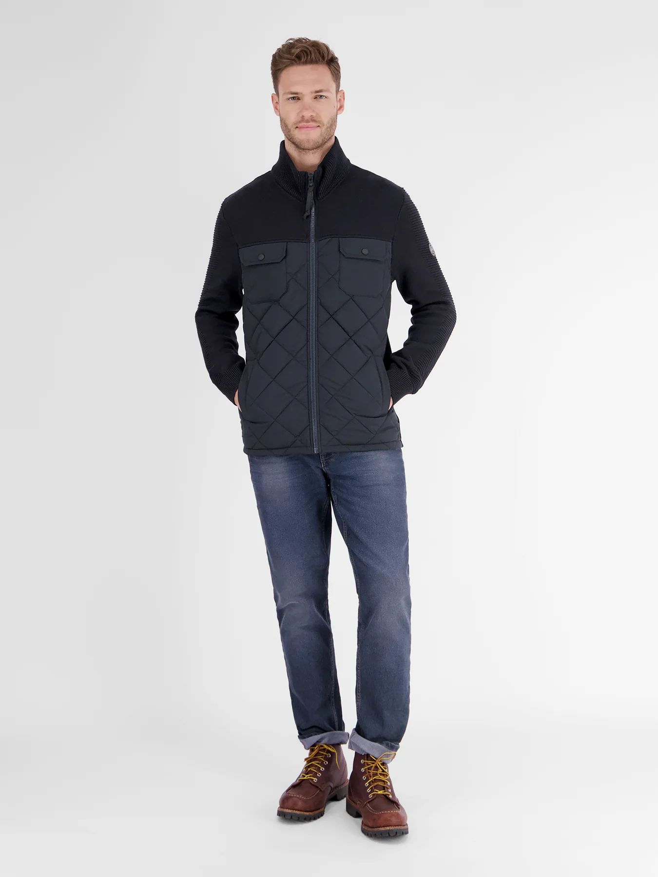 Lerros Materialmix Jacket - Classic Navy