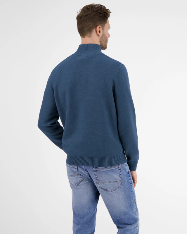 Lerros Gebreide Trui in Troyer Design - Deep Blue