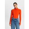 T-Shirt with Turtleneck - Bright Orange