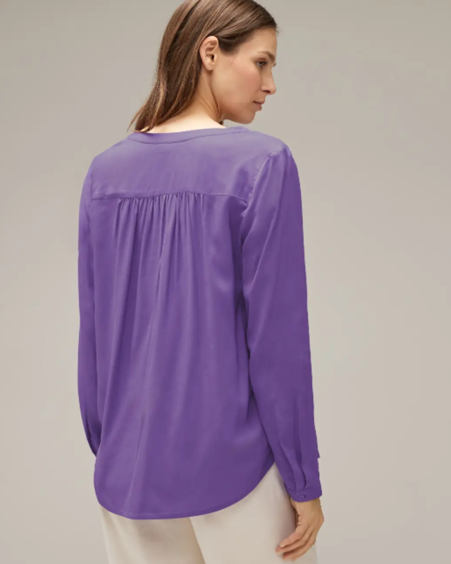 Street One Bluse mit kurzer Knopfleiste Bamika - Lupine Lilac