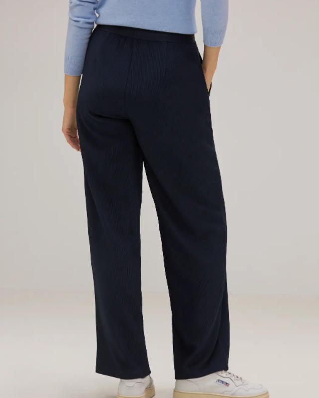 Street One Casual Fit Pants with Structure - Deep Blue