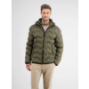 Quilted Jacket with Hood - Moss Green