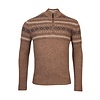 Norwegian Jumper with Standing Collar - Dark Sand