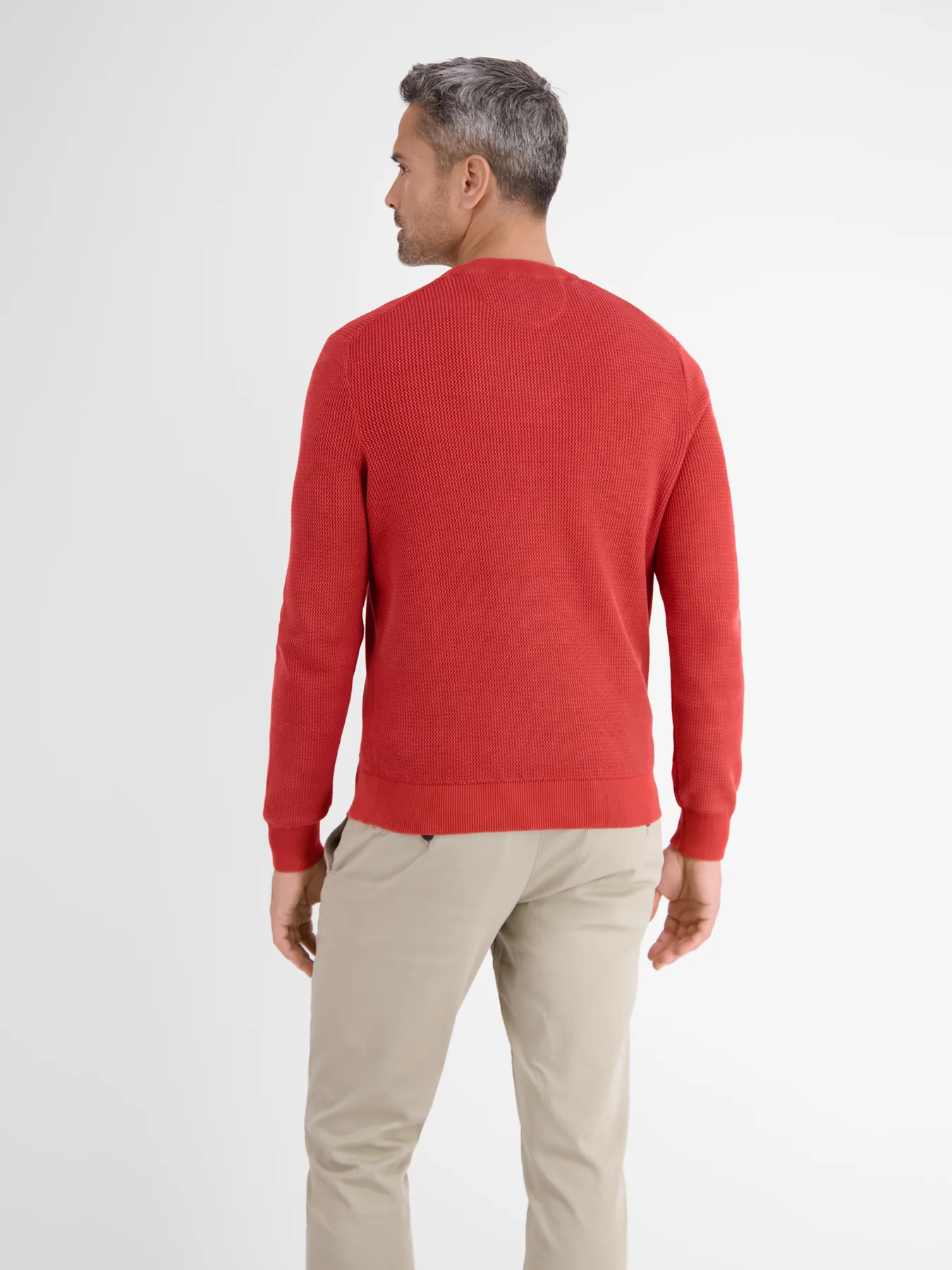 Lerros Round Neck Sweater - Lava Red
