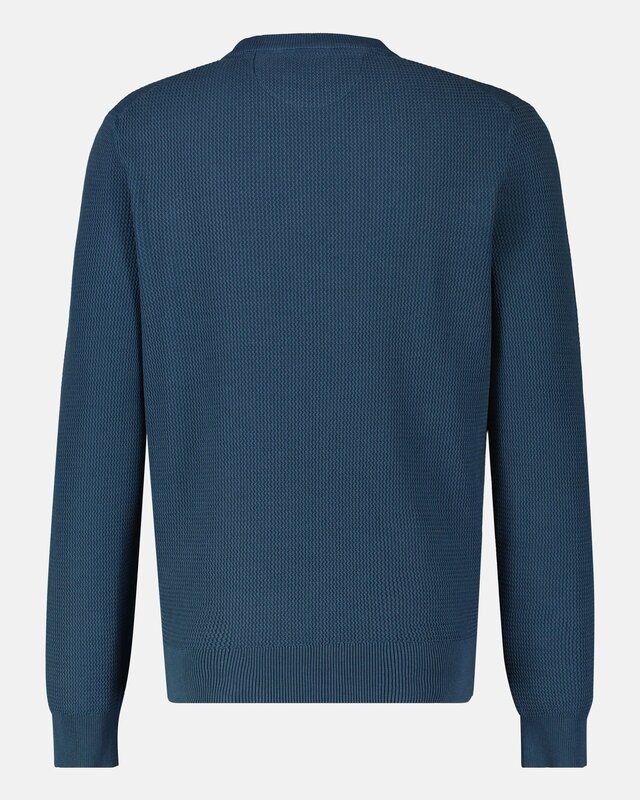 Lerros Gebreide Trui met Ronde Hals - Deep Blue