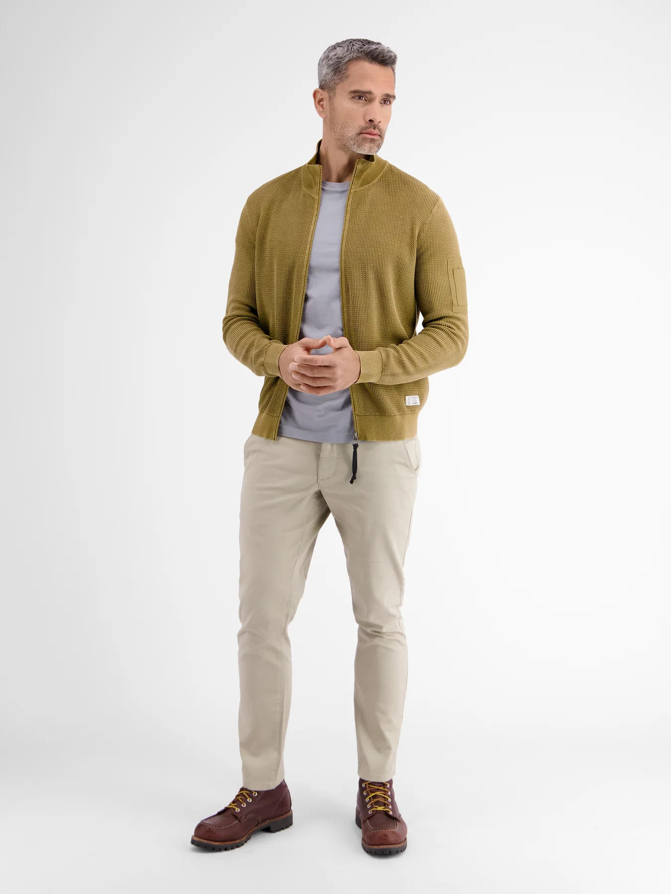 Lerros Strickjacke in Struktur Qualität - Dried Tobacco