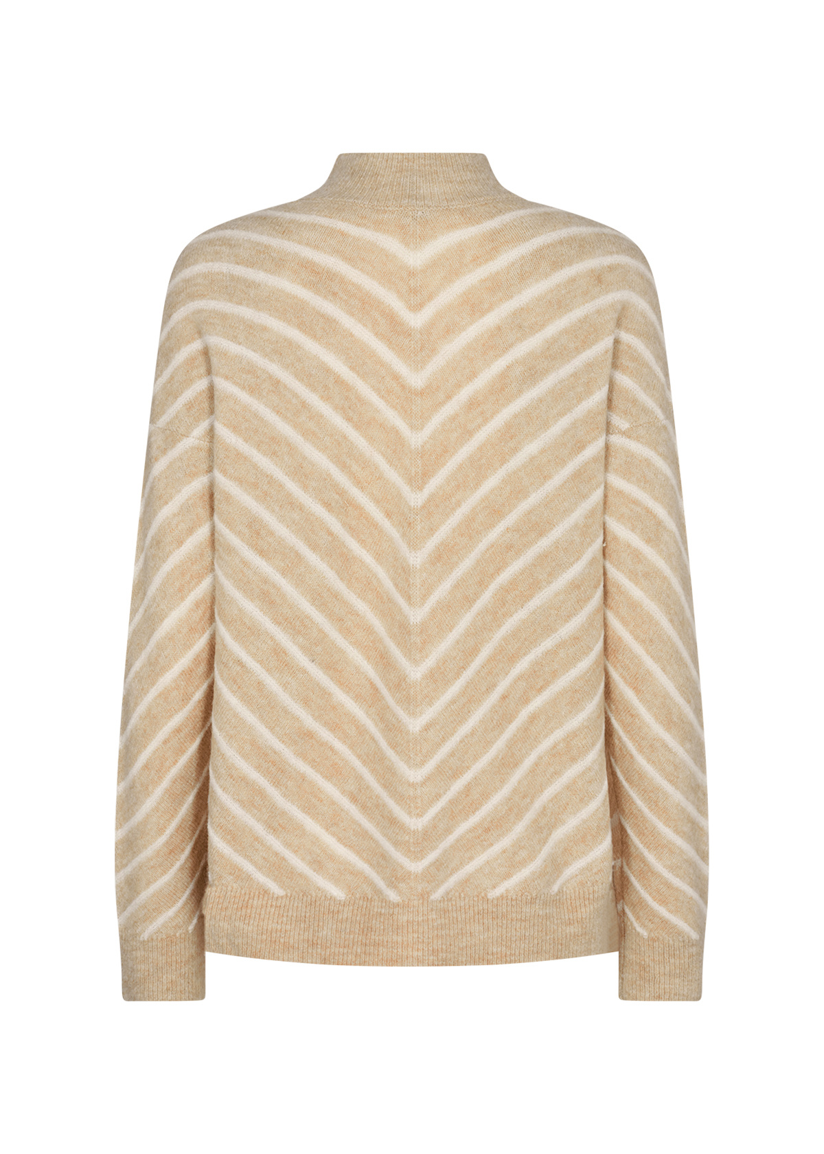 Soyaconcept Trui Nessie Stripe 53 - Sand Melange Combi