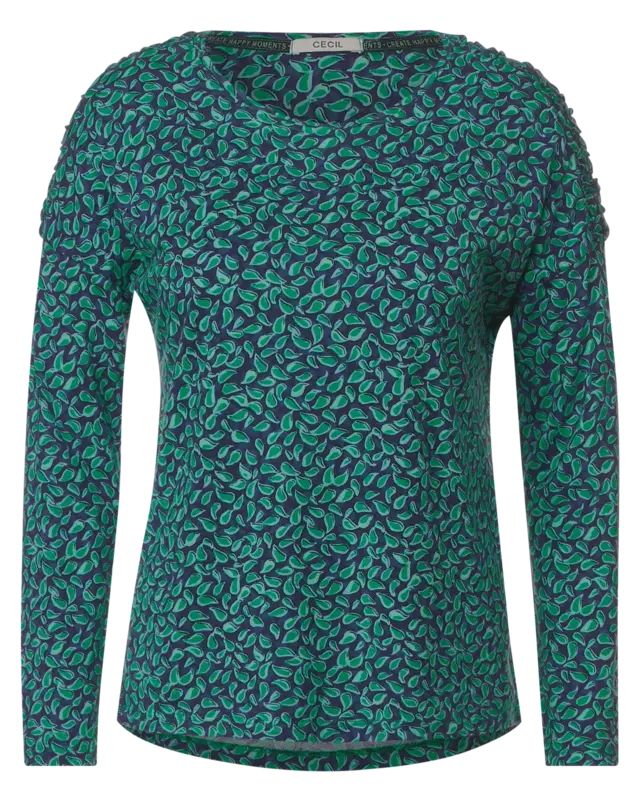 Cecil Minimalmuster Shirt - Easy Green