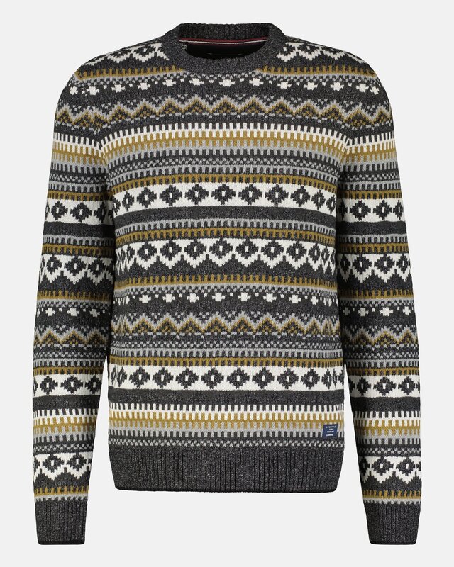 Lerros Jacquard Strickpullover - Black