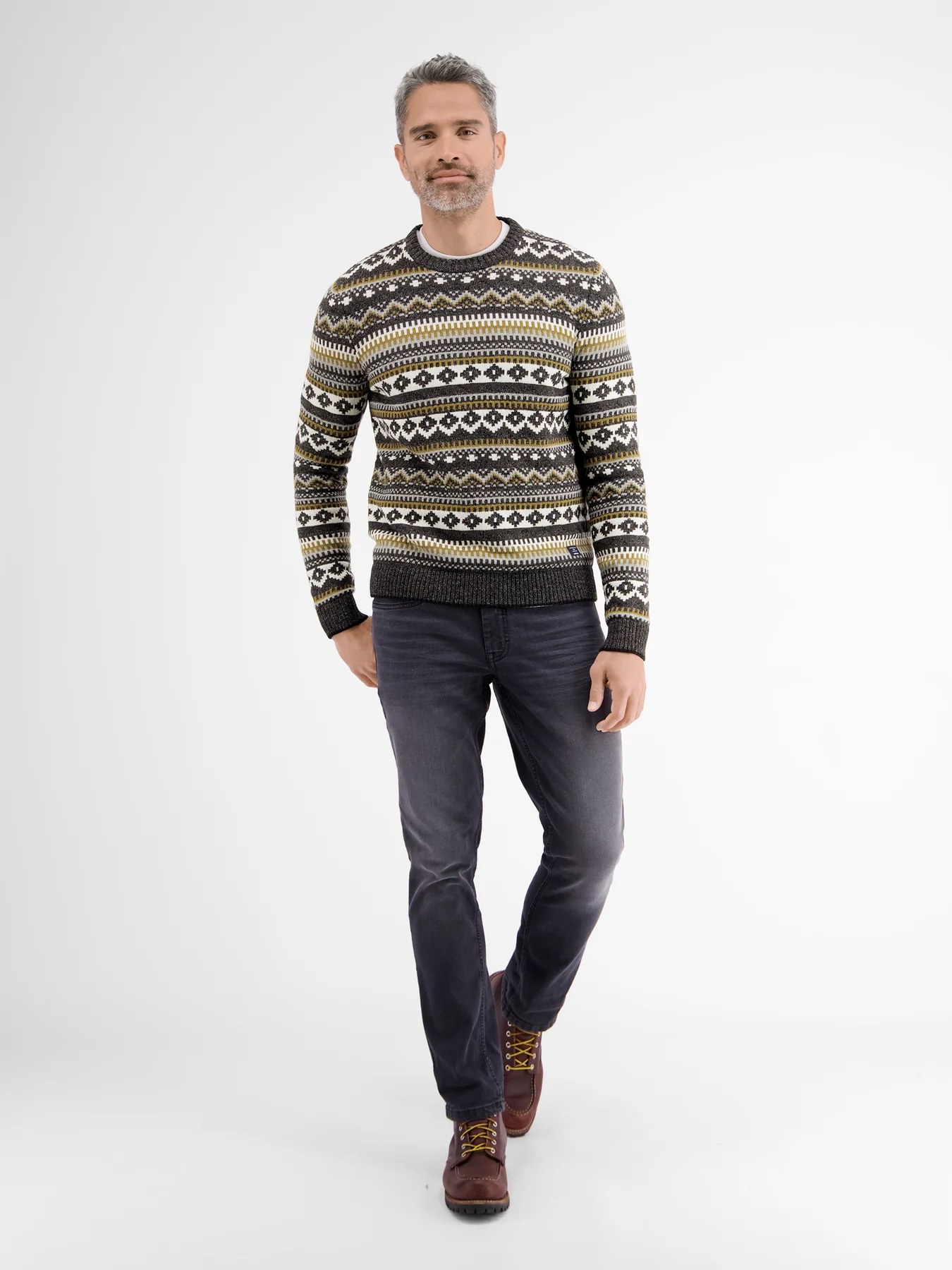 Lerros Jacquard Strickpullover - Black