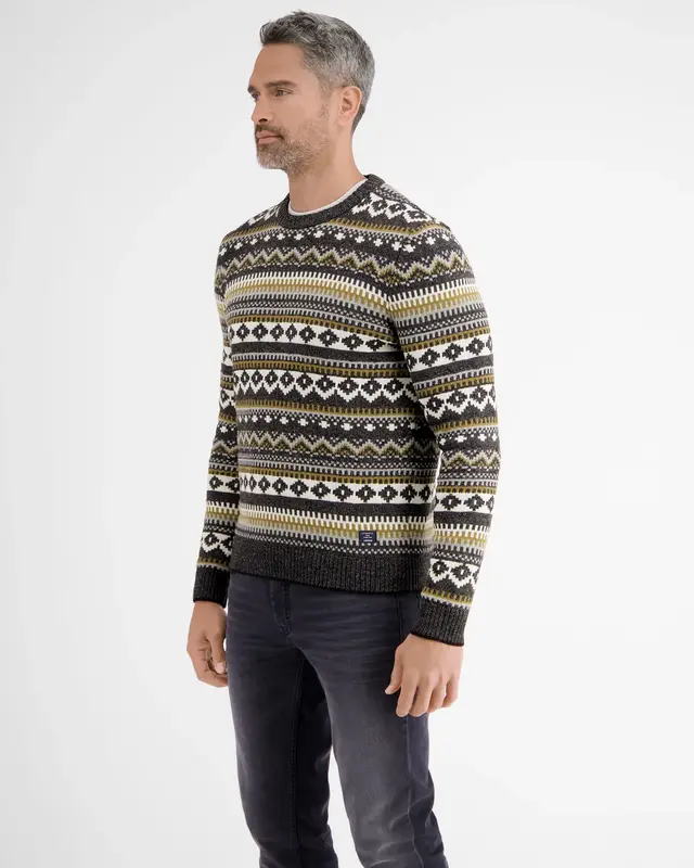 Lerros Jacquard Strickpullover - Black