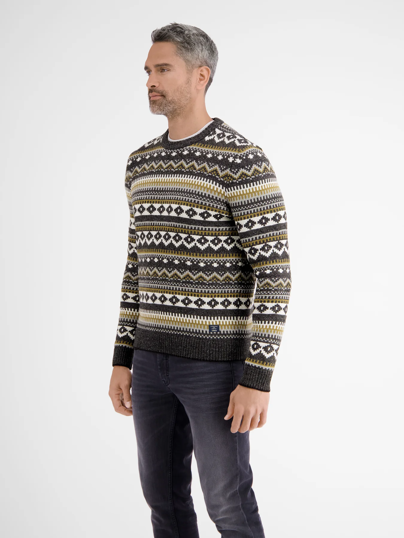 Lerros Jacquard Strickpullover - Black