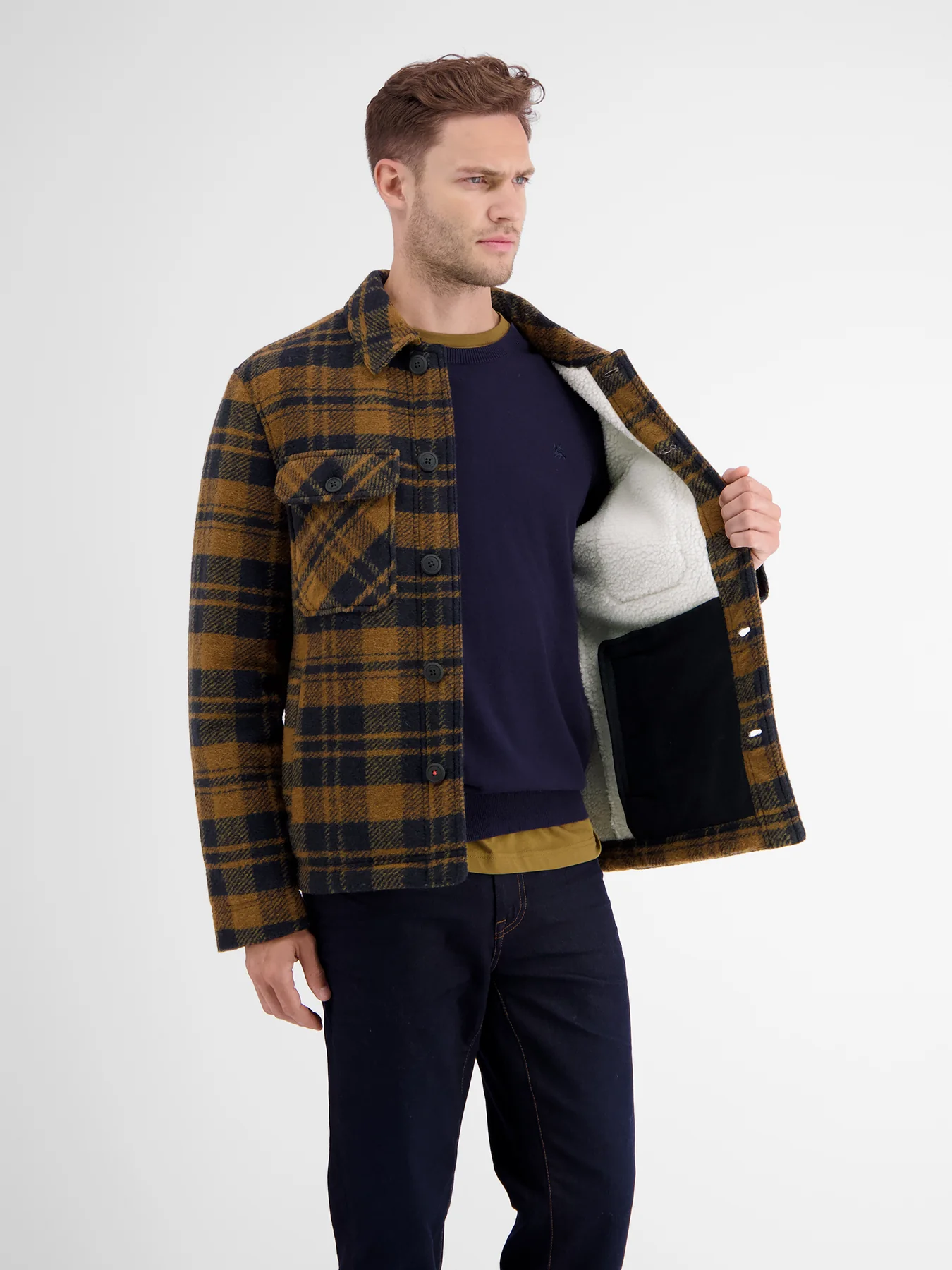 Lerros Kariertes Overshirt-Jacke - Hazel Brown