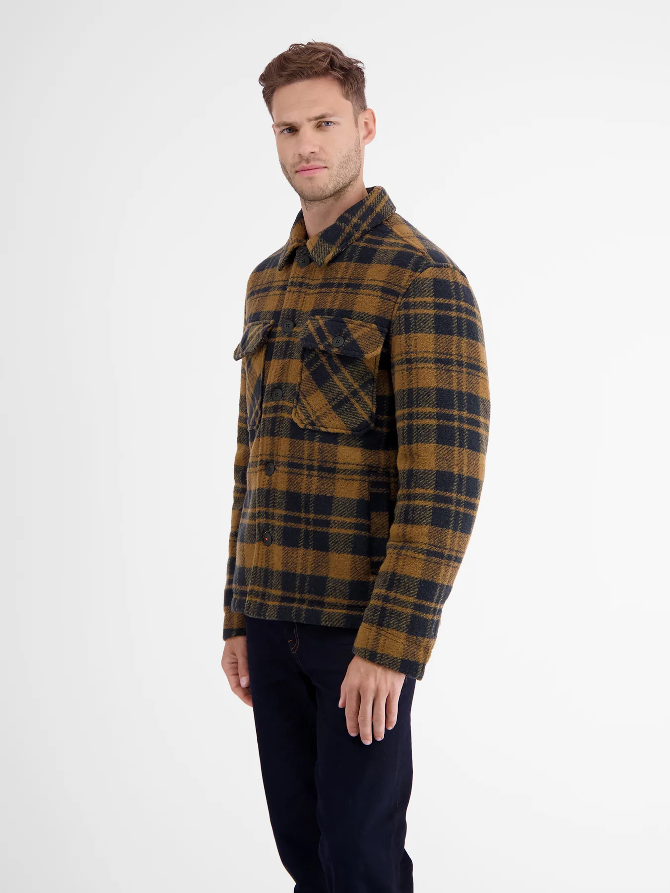 Lerros Kariertes Overshirt-Jacke - Hazel Brown