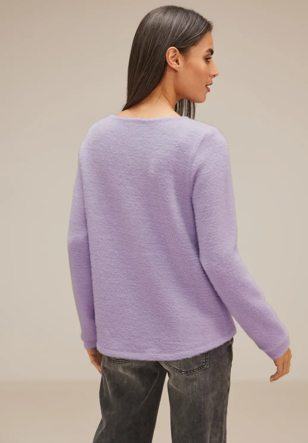 Street One Fluffy | - Pure Shirt - Soft Blues Lilac Cotton