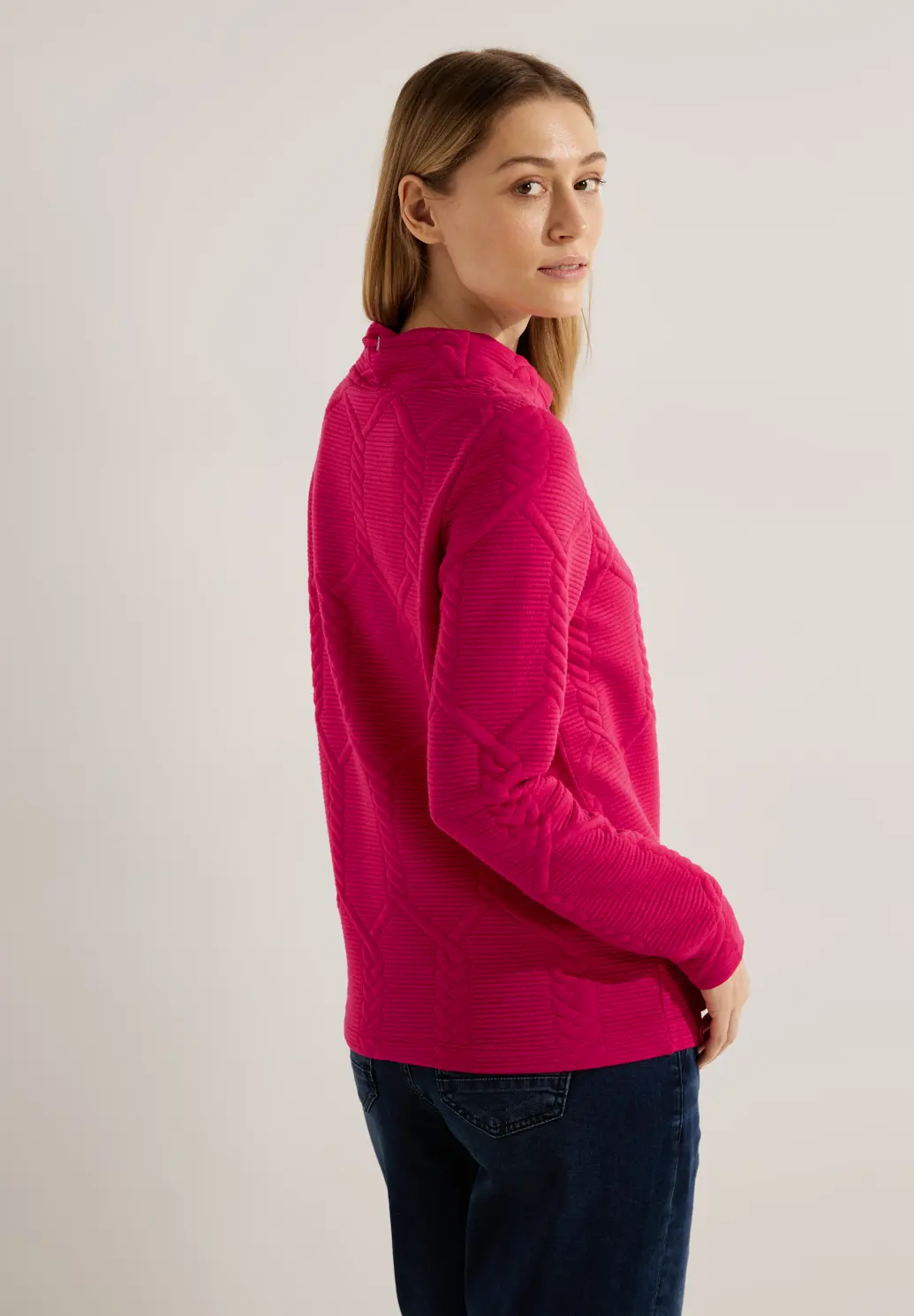 CECIL Shirt mit Stehkragen - Cosy Coral | - Cotton Blues