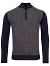 Baileys Jacquard Jumper with Wool - Navy