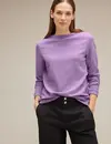 Street One Fijn Shirt met Lange Mouwen - Soft Pure Lilac