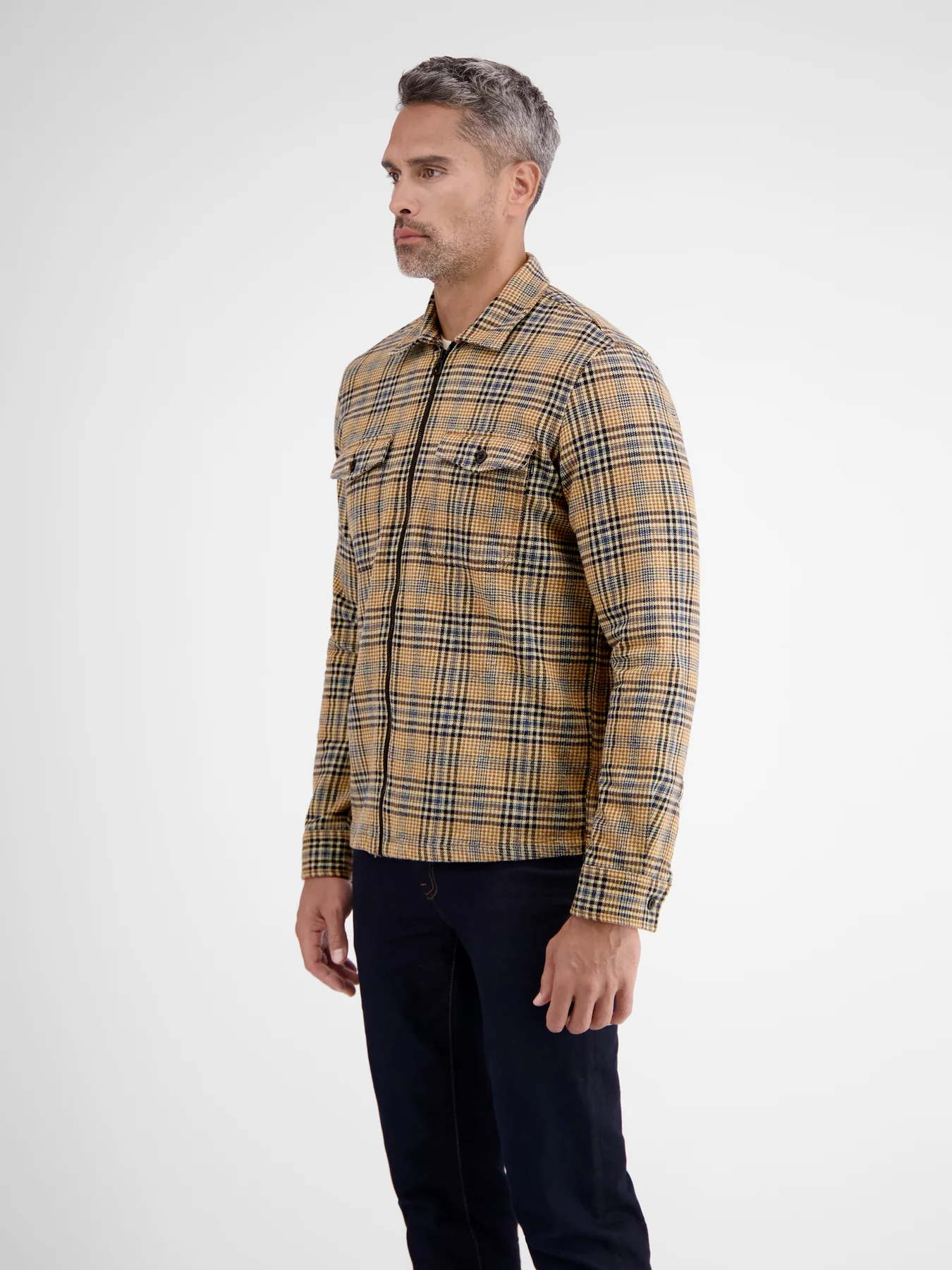 Lerros Kariertes Hemd-Jacke - Hazel Brown