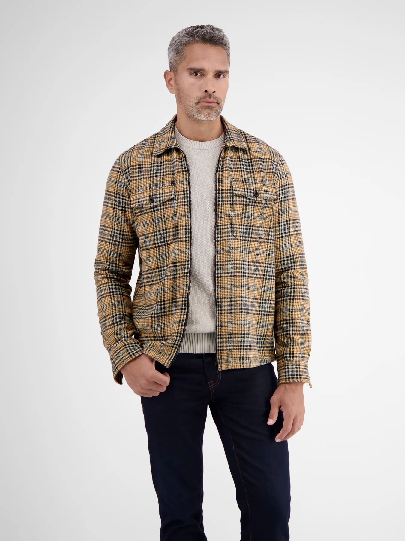 Lerros Kariertes Hemd-Jacke - Hazel Brown