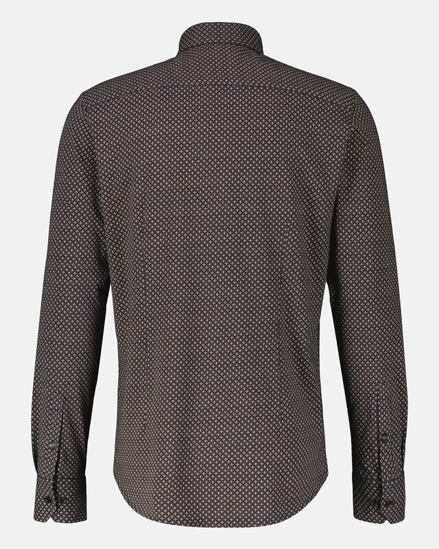 Lerros Jersey Longsleeve AOP Print Shirt - Classic Navy