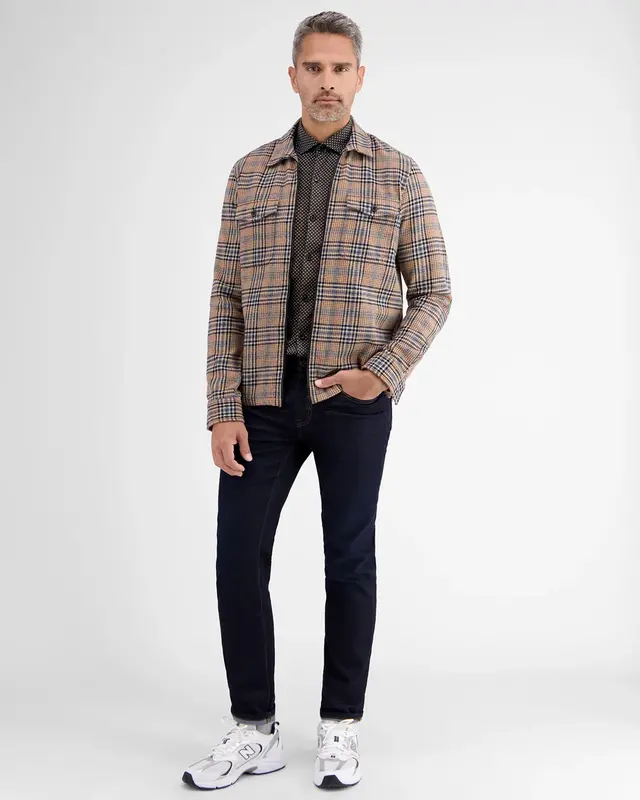 Lerros Jersey Longsleeve AOP Print Shirt - Classic Navy