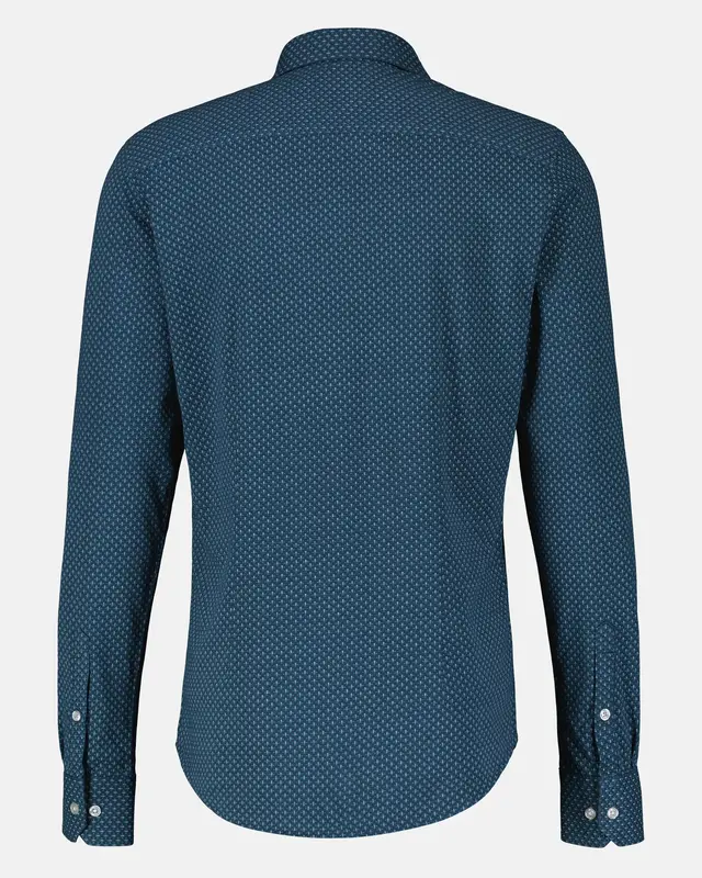 Lerros Jersey Overhemd met AOP Print - Deep Blue