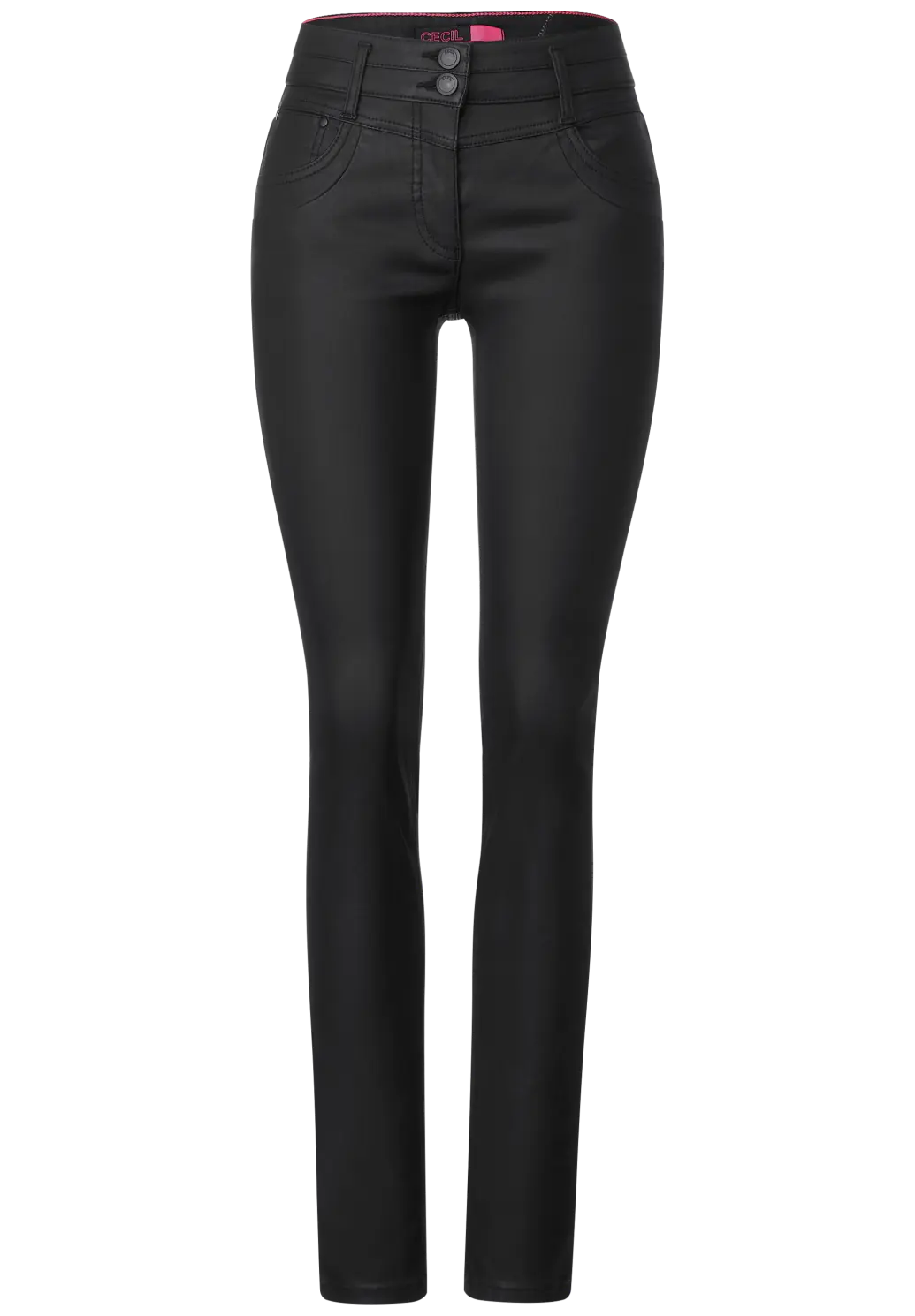 Cecil Coating Pants Scarlett - Black
