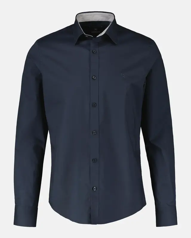 Lerros Basic Poplin Overhemd - Classic Navy
