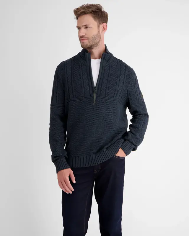 Lerros Knit Jumper in Patternmix - Classic Navy