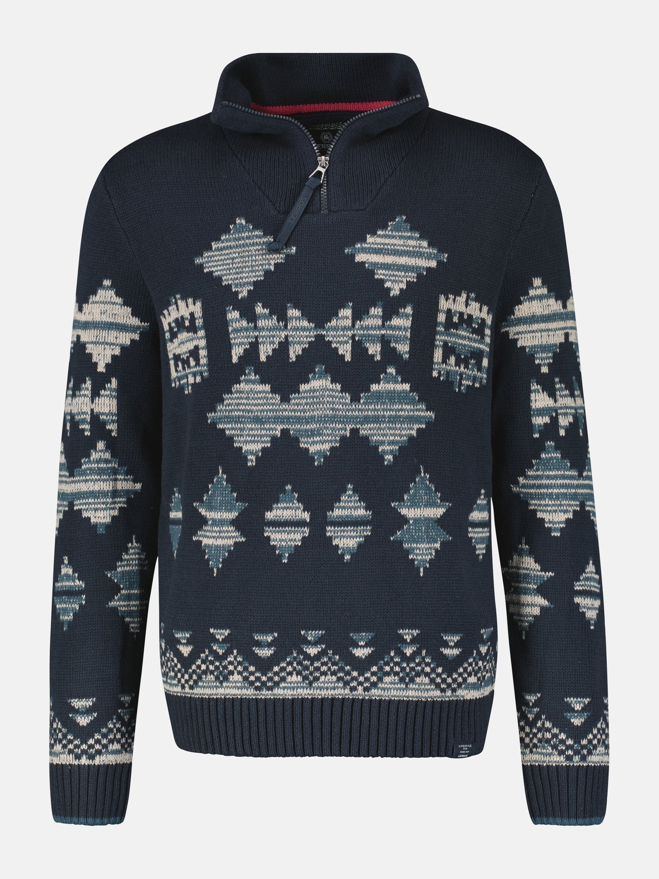 Lerros Jacquard Pullover - Classic Navy