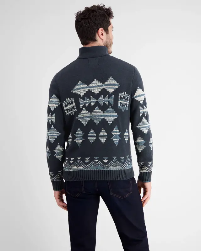 Lerros Jacquard Pullover - Classic Navy