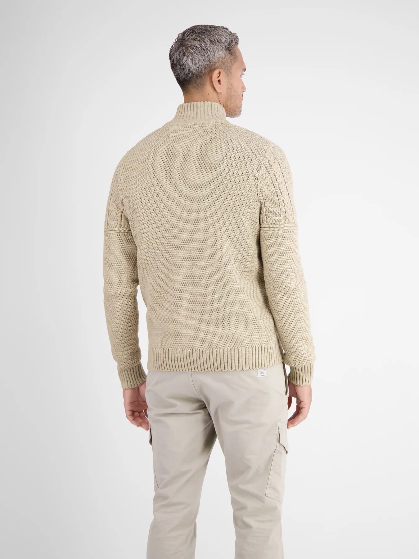 Lerros Cardigan im Mustermix - Tender Beige Melange