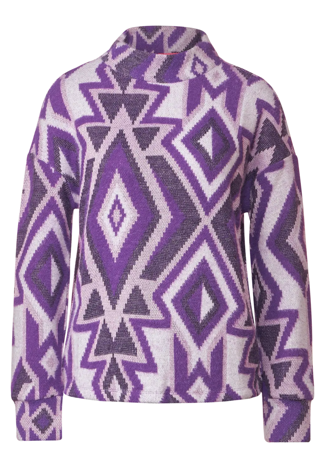 Street One Shirt mit Stehkragen - Deep Pure Lilac | - Cotton Blues