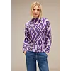 Shirt with Standing Collar - Deep Pure Lilac